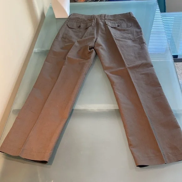 Linen Pants Banana Republic Linen Blend High Waist Straight Leg Pants Size 30/32 - Picture 3 of 12
